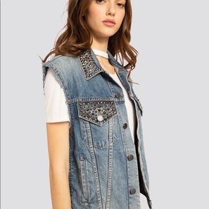 Alice and Olivia oversized studded vest size S